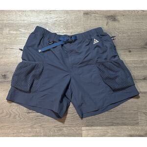 Nike ACG Cargo Snowgrass Shorts Large L Blue Outdoor Hiking Belted
